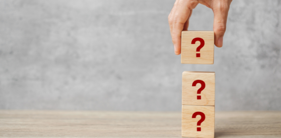 questionマークの積み木